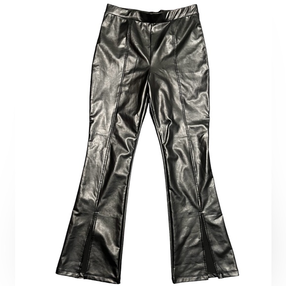 Fleece Lined Flare Black Leather Pants Wild Fable - Picture 4 of 4